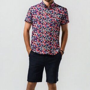 J.Crew Mens Slim Fit Floral Button-Down Shirt Size‎ M